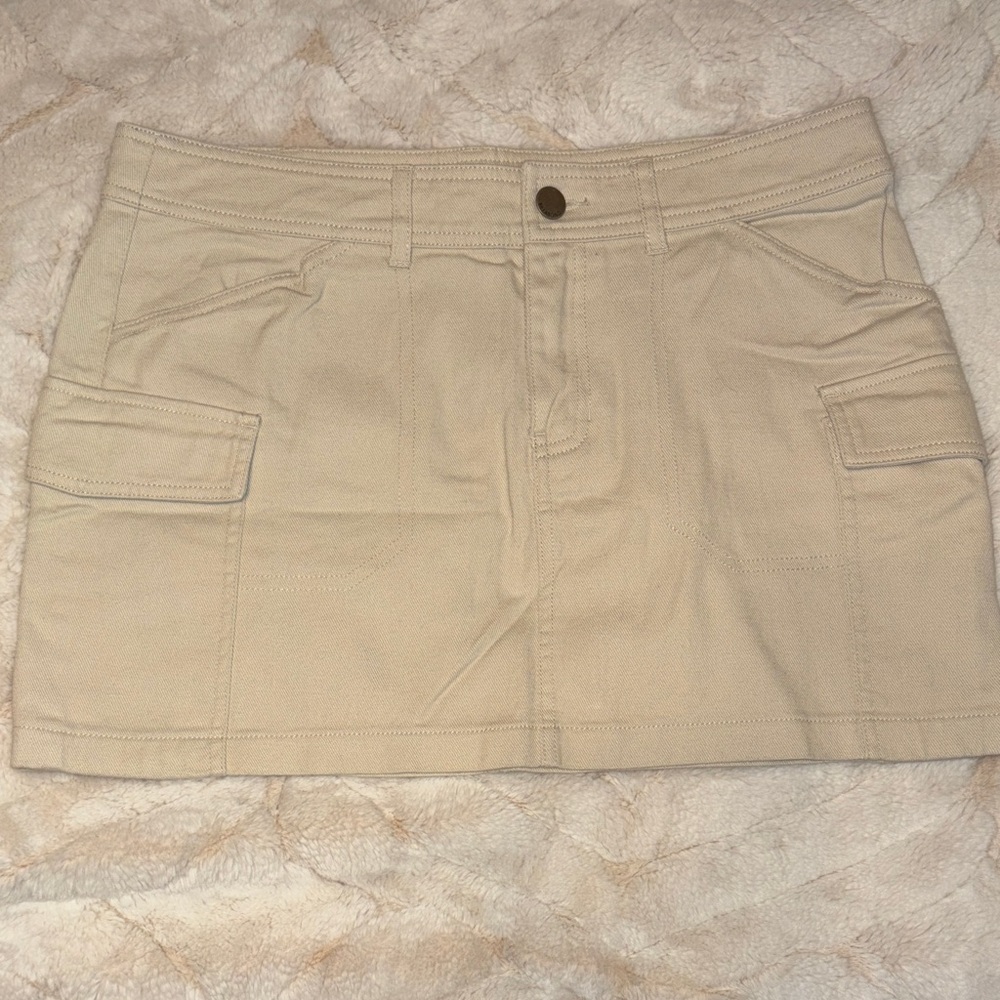 Beige Mini Skirt